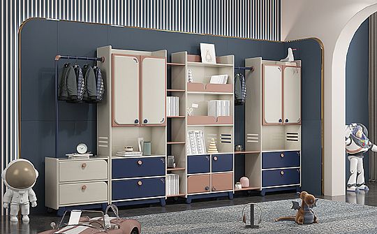 兒童房書柜/衣架
